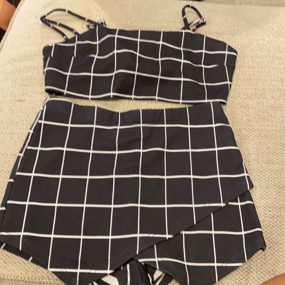Two piece skort and crop top!!